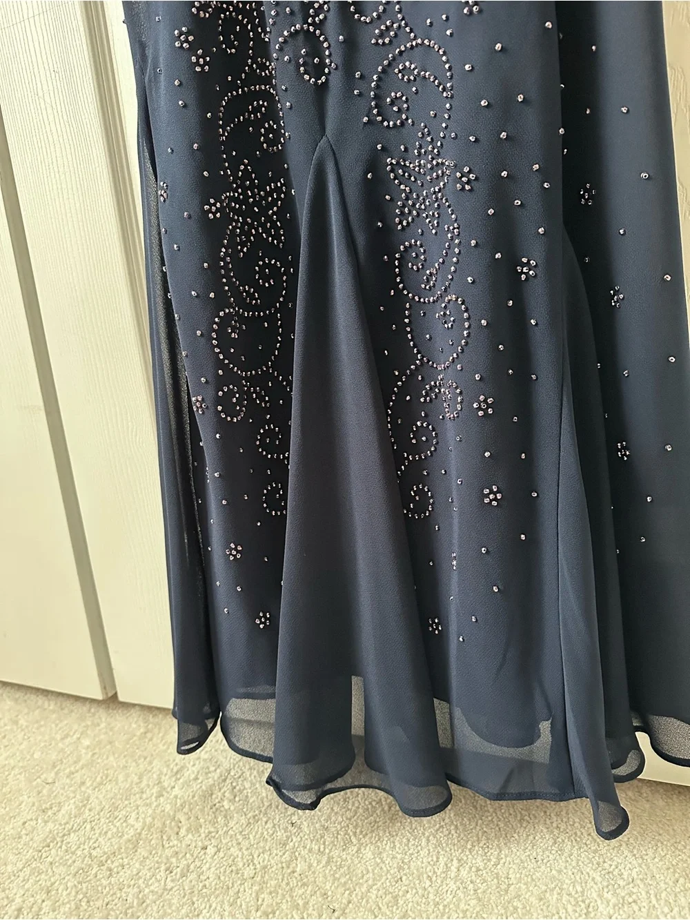 R&M Richards Mother of the Bride Navy Dress with Jacket - Picture 7 of 9